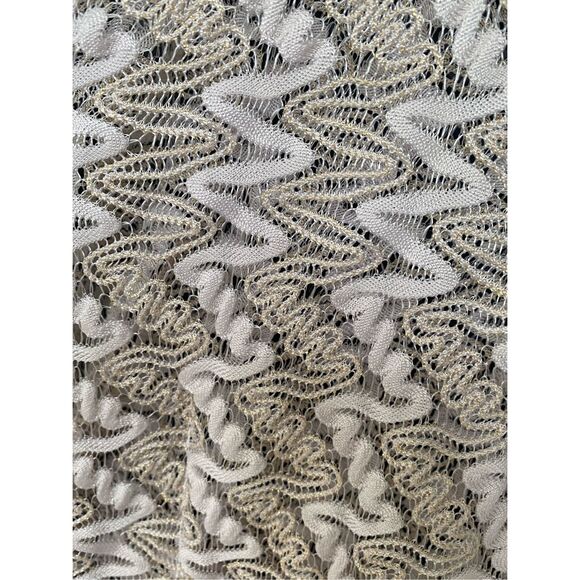 BECCA BY REBECCA VIRTUE Sundown Zigzag Crochet Tan White Tunic cover up, MP $88 - Picture 2 of 9